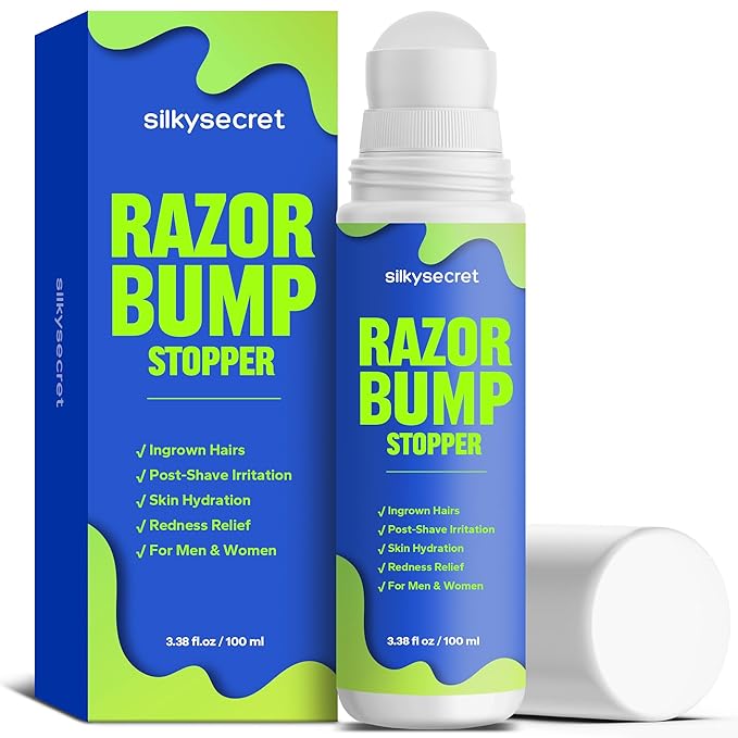 Razor Bump Stopper (3.38 Fl Oz), Ingrown Hair Treatment for Men & Women, Razor Burn Relief for Bikini Area, After Shave Lotion for Smooth, Bump-Free Skin