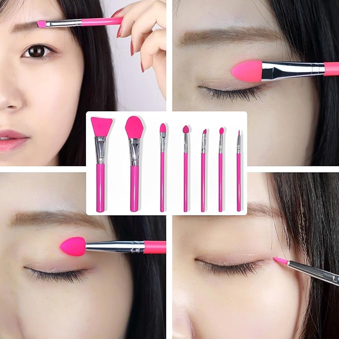 2 set Silicone Makeup Brush Applicator Kit,Reusable Silicone Epoxy Resin Applicator Sticks,Hairless Moisturizers, Body Lotion and Body Butter Applicator Tools.