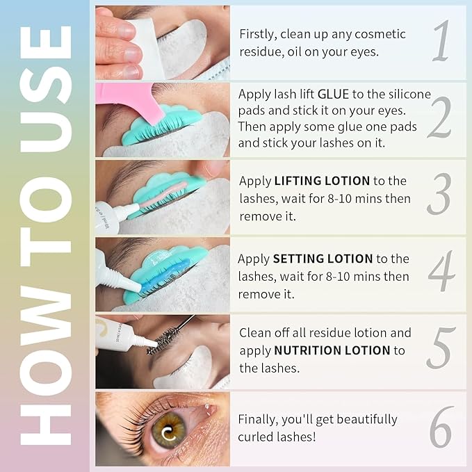 Libeauty Lash Lift Kit, Brow Lamination Kit, Lash Perm Kit, Eyelash Perm Tube Design, Precise Control, Convenient Storage, Simple Operation, Suitable For Home And Salon