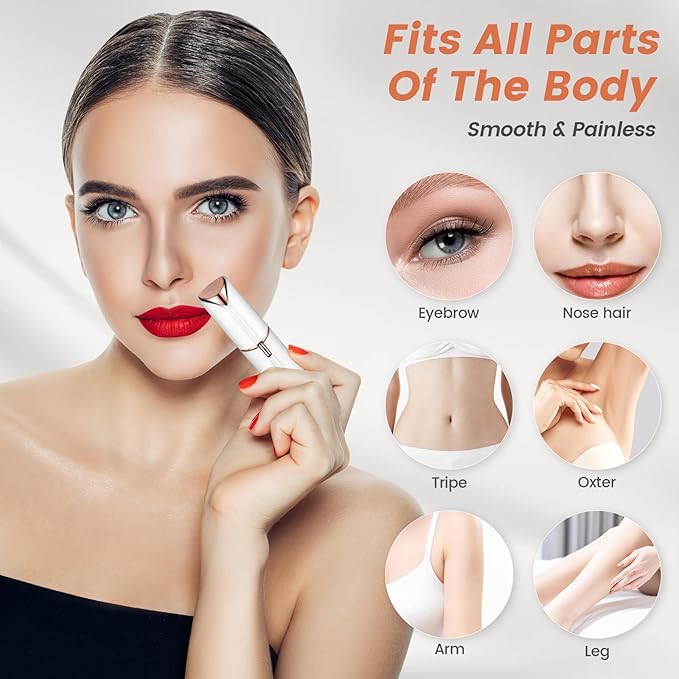 Facial Hair Remover for Women Shaver for Women Painless Face Shaver -Mini Hair Remover, Electric Razor Shaver Portable Bikini Epilator for Lips, Chin, Armpit, Peach Fuzz,Neck, Cheek as Seen on TV