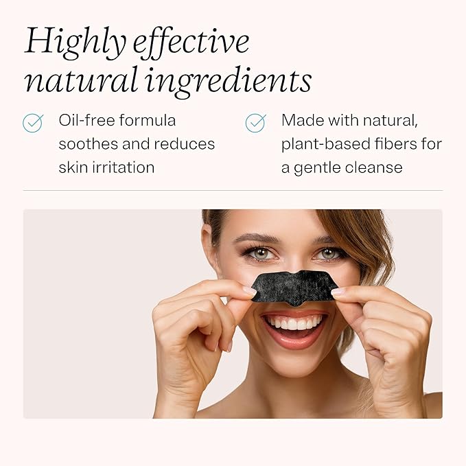 MDacne Blackhead Remover - 12 Nose Strips for Blackheads, 3 Month Supply, Deep Pore Cleansing for Sensitive Acne-Prone Skin, Oil-Free Moisturizer Reduces Irritation & Removes Dirt and Excess Oil