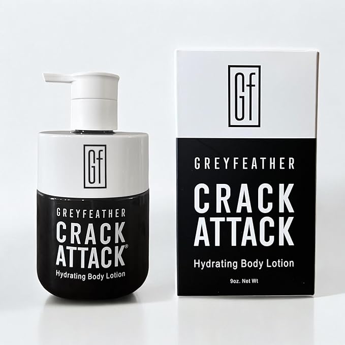 Crack Attack Hydrating Body Lotion for Dry Cracked Skin – Fast Absorbing, Mint Scented, Non-Greasy Moisturizer with Aloe, Shea Butter, Emu Oil, Tamanu – Heals Hands, Feet, Elbows, Full Body Repair