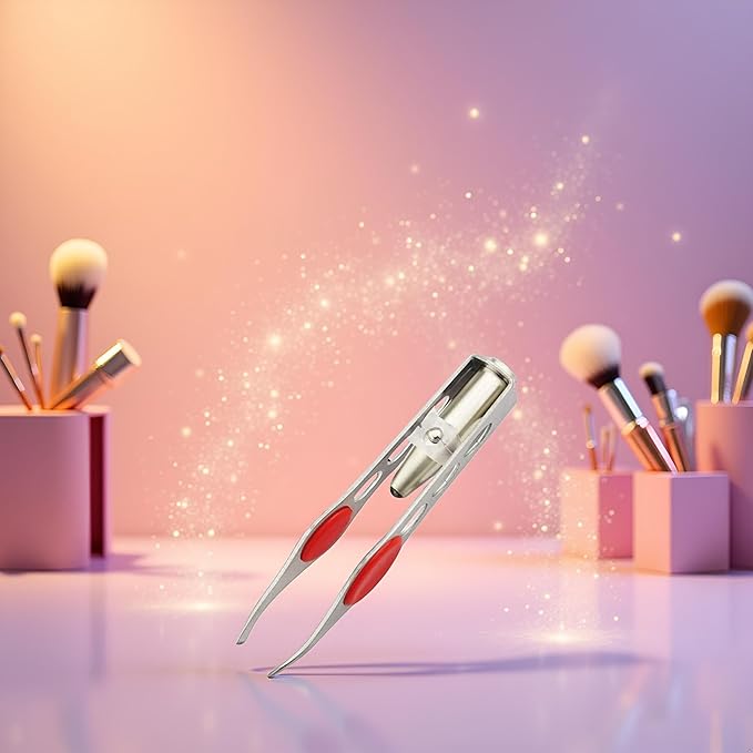Tweezer With LED Light For Hair Removal Makeup Tool Eyebrow Eyelash Tweezers,Lash Trimmer,Round Trimmer,Brow Tools,Hair Tweezers,Ingrown For Tweezer