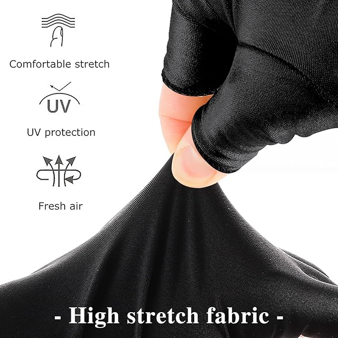 Pimoys UV Gloves for Gel Manicures UPF50+ Fingerless UV Light Protection Gloves for Gel Nails Manicure