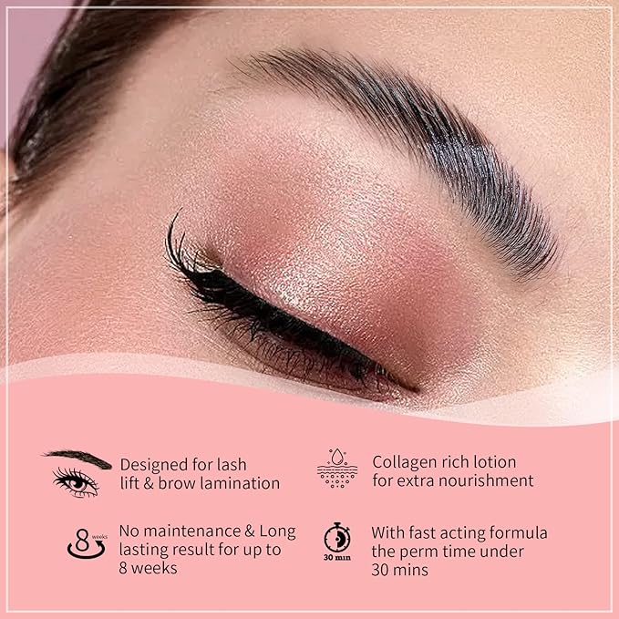 ICONSIGN Brow Lamination Kit, Professional Semi-Permanent Eyebrow lift Kit, Fuller & Thicker Brows Long Lasting up to 8 weeks, Suitable for Salon & Home Use