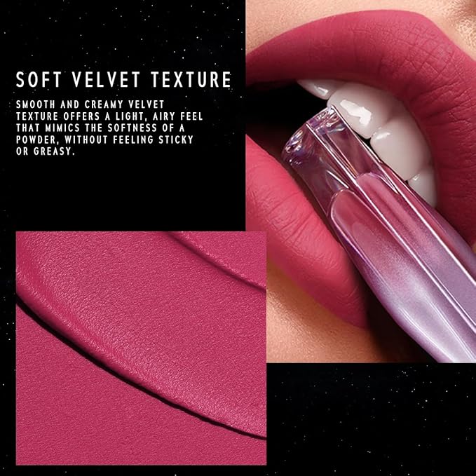 Nebula Velvet Lip Cream, 09 Helion Deep Berry Red Color, Velvet Matte Finish, Lightweight Non-Drying Soft Cream Texture, Blurs Lip Lines, High Pigment Transfer-Proof Long-Lasting Lip Tint