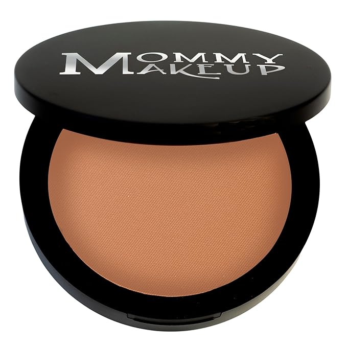 Mineral Dual Powder - 4-in-1 Pressed Mineral Foundation with SPF 15 for Flawless Glow - Oil-Free, Talc-Free, Gluten-Free, 0.45 oz (Toasted - Medium Dark Tan) by Mommy Makeup