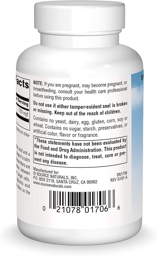 Source Naturals Serene Science GABA, for a Calm Mind, 750mg - 45 Capsules