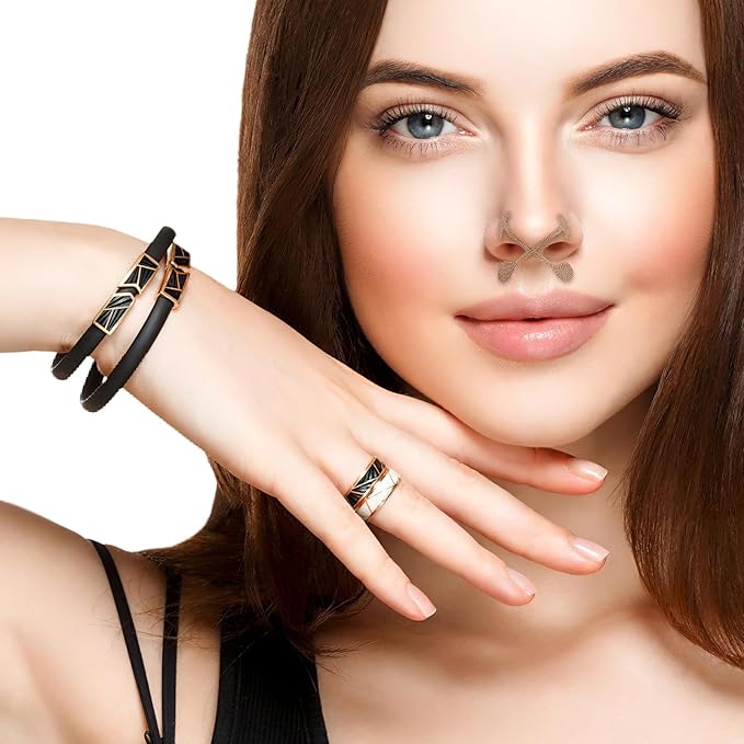 Luxshiny 10pcs Elastic Wing of Nose Corrector Strips Self-Adhesive Nose Shaping Stickers for Wide Nostrils Home Use