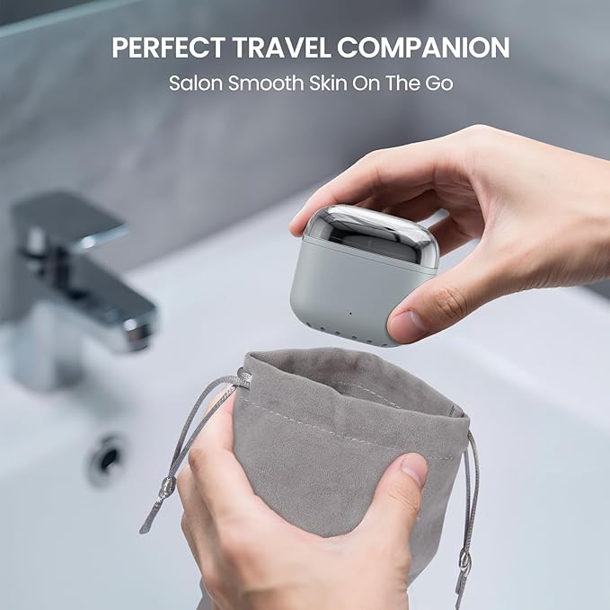 Nose Wax Kit Men, Mini Wax Warmer for Hair Removal, Mini Wax Kit for Noes and Ear, 100g Wax Beads, 40 Sticks, USB Fast Heat, Smart Constant Temp, Upgraded Size, Multi-Accessories, Gray