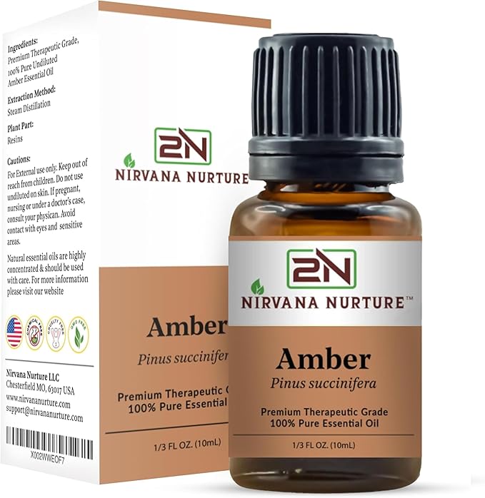 Amber Essential Oil 100% Pure Premium Therapeutic Grade, Undiluted