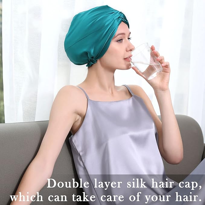 DAISYSILK 100 Pure Mulberry Silk Hair Bonnet for Sleeping Silk Hair Wrap for Women