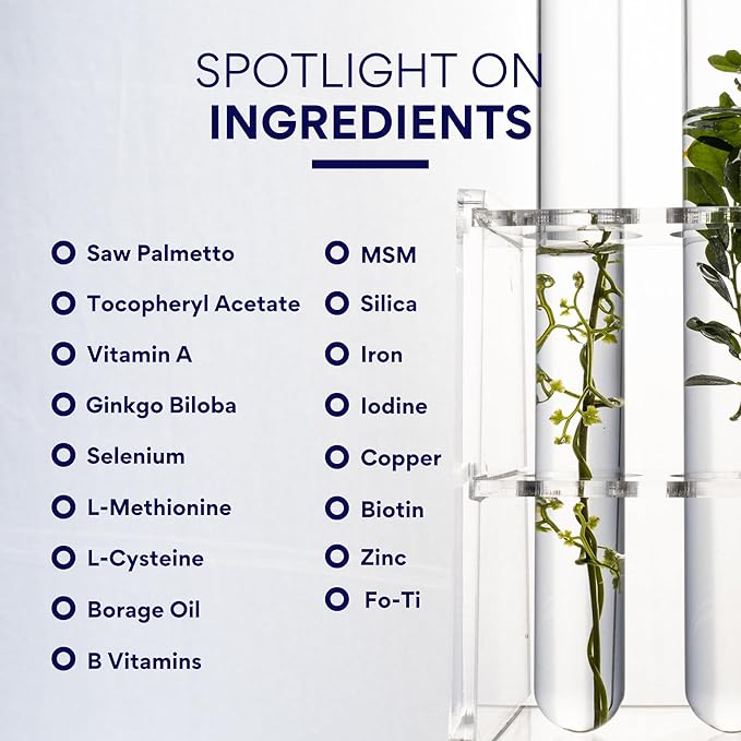 Research Verified Hair Growth Support - with Biotin, DHT Blockers & Vitamins - Hair Growth and Hair Loss Prevention - 360 Capsules - 6 Month Supply