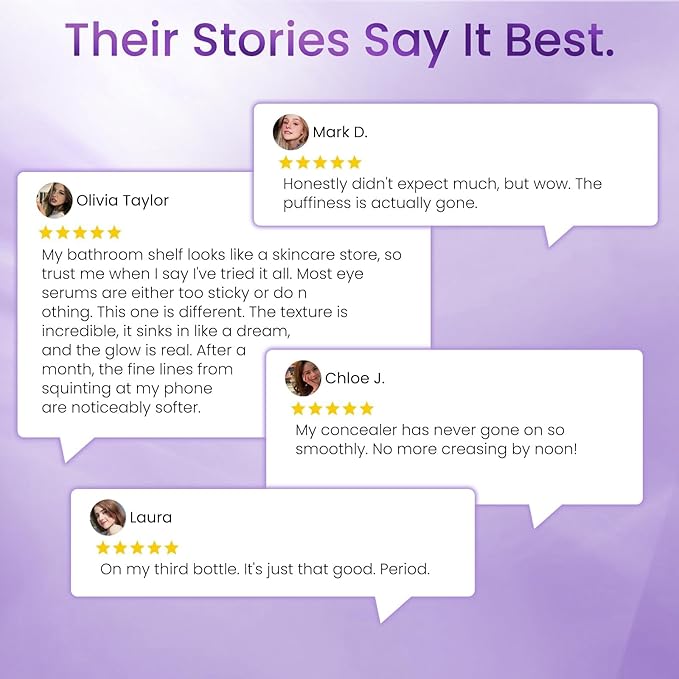 Doracome Retinol Eye Cream for Dark Circles and Puffiness, Hydrating Under Eye Cream for Dark Circles, Anti Aging Dark Circle Eye Cream for Fine Lines, Wrinkles, Firming Eye Contour, 1.06 oz