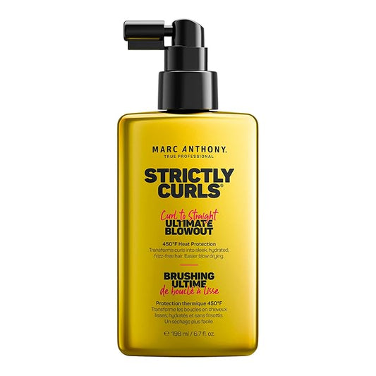 Marc Anthony Strictly Curls Ultimate Blowout Hair Spray for Curly & Coily Hair - Lightweight Anti-Frizz Heat Protectant Blowout Spray Smooths Hair & Adds Natural Shine