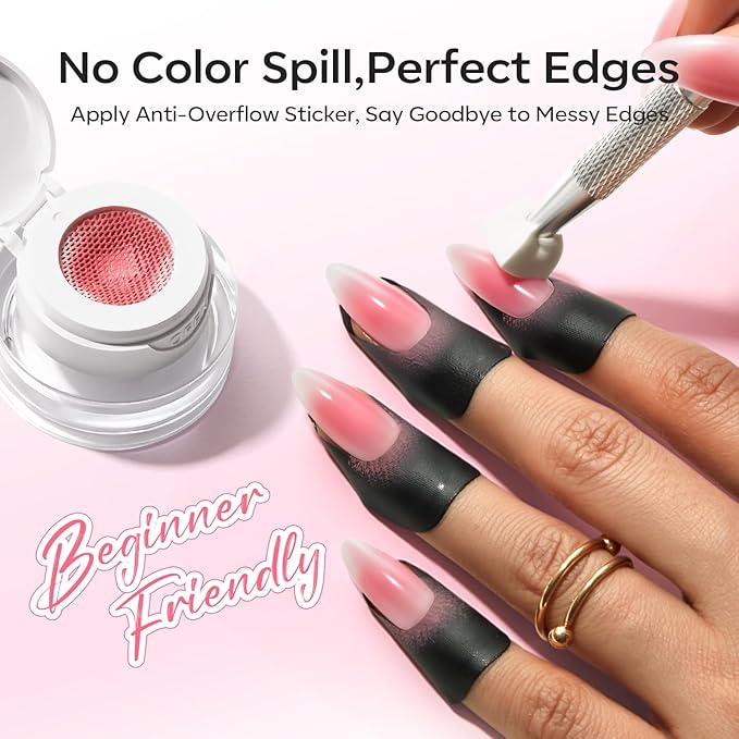 modelones Pat Paint Gel Nail Polish, 1 Jar Soak Off UV Patting Gel Polish Pigmented Colors for Ombre & Gradient & Blush Blooming & French Tip Nail Art, White