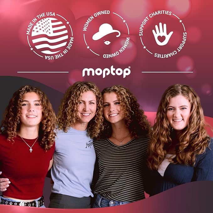 MopTop Salon Anti Frizz Hair Gel – Salon Quality Curl Defining Gel to Enhance Wavy, Curly and Kinky-Coily Hair, Medium Hold, For Frizz Control, with Aloe, Sea Botanicals & Honey (Citrus Medley, 32oz)