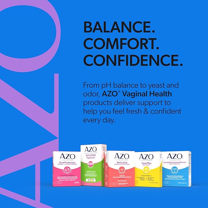 AZO Complete Feminine Balance Daily Vaginal Probiotics for Women, Clinically Proven to Help Protect Vaginal Health, Helps balance pH and yeast, 60 Count