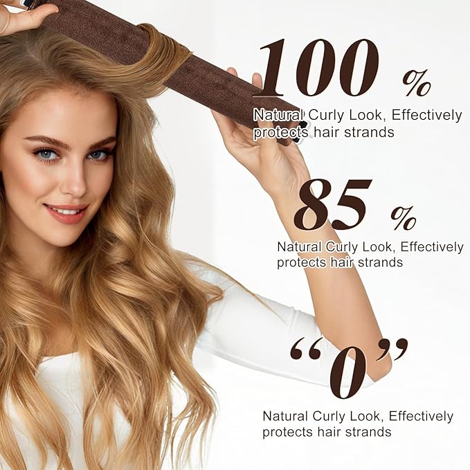 Heatless Hair Curlers, Heatless Curls Overnight Set for Women, Soft Hair Curlers to Sleep in, No Heat Overnight Curls with Silk Scarf - 4Pcs Black