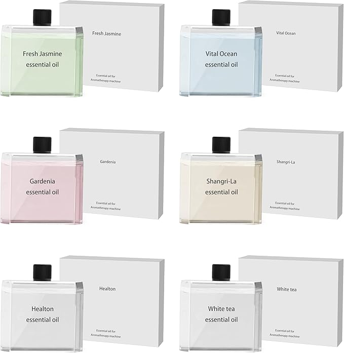 Essential Oil Diffuser Refill 6 Piece for XIYIUSSM S1pro Waterless Essential Oil Diffuser Aromatherapy Set 6 Flavors (Essential Mist Refill 6pcs)