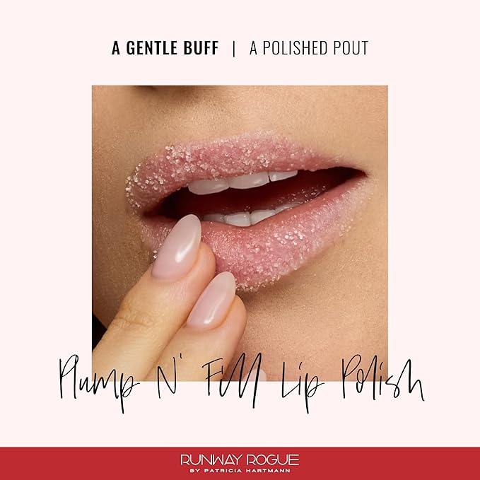Runway Rogue Plump N’ Fill Lip Polish, Exfoliating Lipcare Scrub for Smooth, Soft Lips, 3.35 Ounces