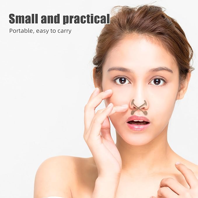 Luxshiny 10pcs Elastic Wing of Nose Corrector Strips Self-Adhesive Nose Shaping Stickers for Wide Nostrils Home Use