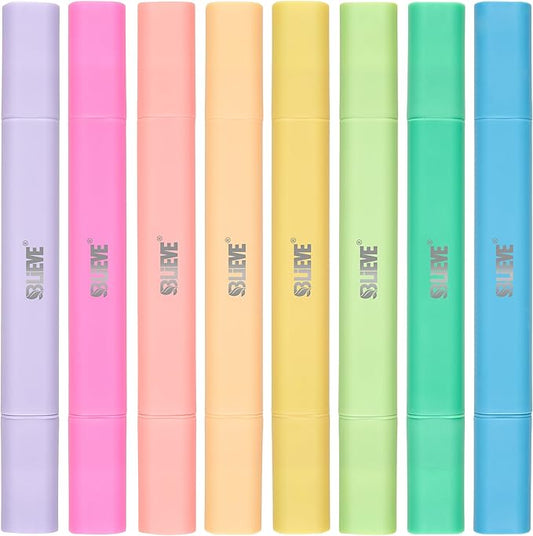 BLIEVE- Aesthetic Bible Highlighters No Bleed Through Assorted Colors, Cute Highlighter Dual Tip For Journaling Supplies And School Accessories, Bible Highlighters And Pens No Bleed (VIBRANT)
