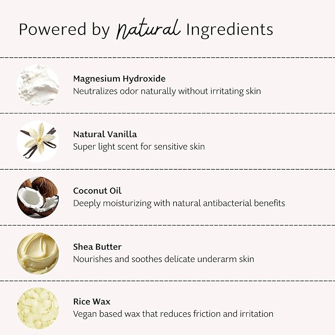 Slo | Sensitive Skin Natural Deodorant - All Natural Ingredients, Vegan & Cruelty Free, Paper Packaging | Bicarb Free + Vanilla, (1.94oz/55g)