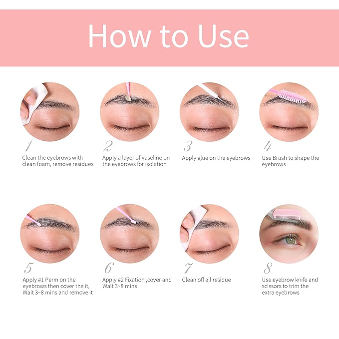 ICONSIGN Brow Lamination Kit, Professional Semi-Permanent Eyebrow lift Kit, Fuller & Thicker Brows Long Lasting up to 8 weeks, Suitable for Salon & Home Use