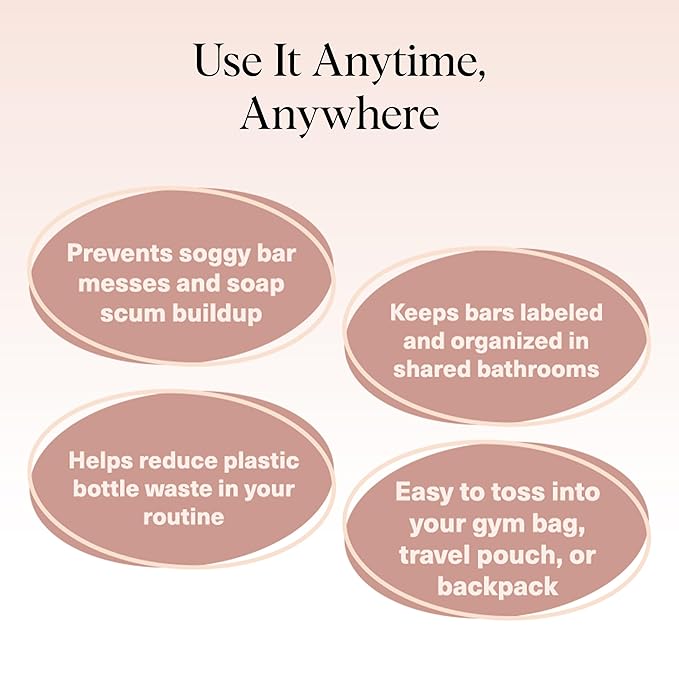 Kitsch Bar Soap Saver Bag – Patented Mesh Bag Soap Holder for Body Wash Bar - Extends Use & Prevents Soggy Mess - Recycled Mesh Beauty Pouch, Eco-Friendly – Chocolate