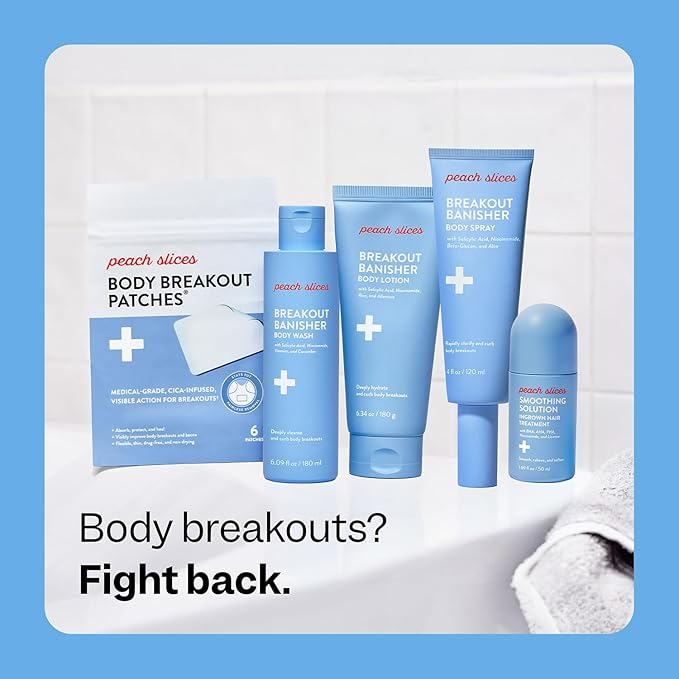 Peach Slices - Smoothing Solution Ingrown Hair Treatment (1.69 oz) - Smooth, Relieve, Soften Skin - 360 Roller - BHA, AHA, PHA, Niacinamide, Licorice - Vegan & Cruelty Free - Korean Skin Care & Beauty