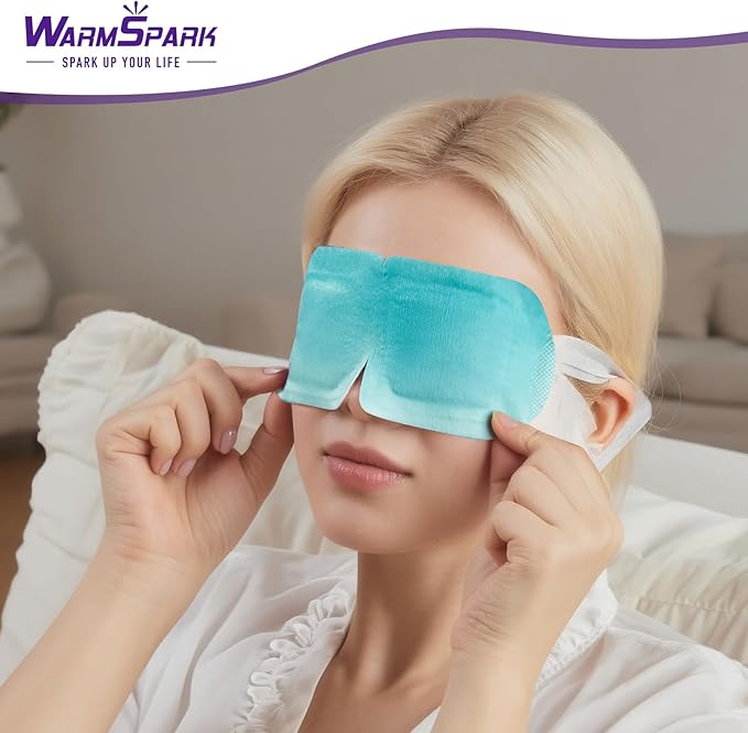 Self Heating Eye Mask Warm Compress for Dry Eyes, Disposable Heated Eye Mask for Fast Relief, Sleep, Spa, Travel Essentials & Relaxation Gifts for Women (30 Count, Unscented)