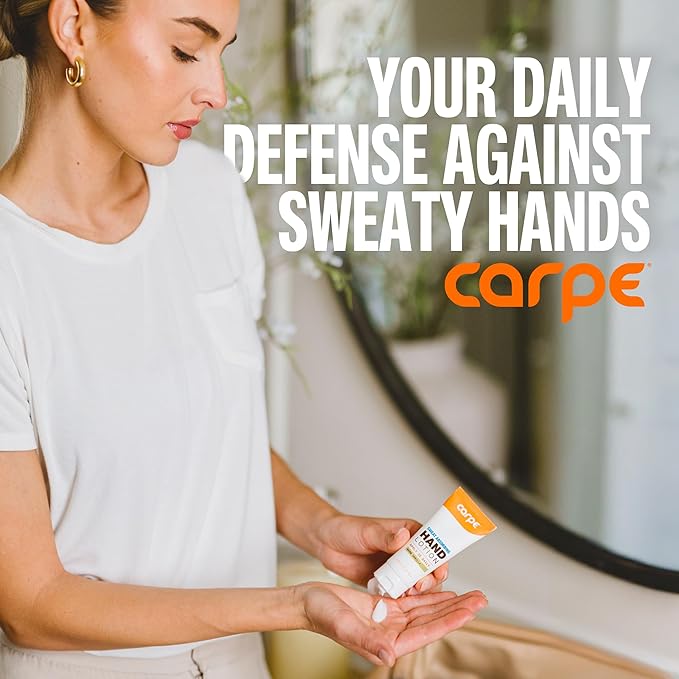 Carpe Sweat Absorbing Hand Lotion (Pack of 2) A dermatologist-recommended smooth lotion that helps stop hand sweat, great for hyperhidrosis or excessive sweat (Warm Vanilla)