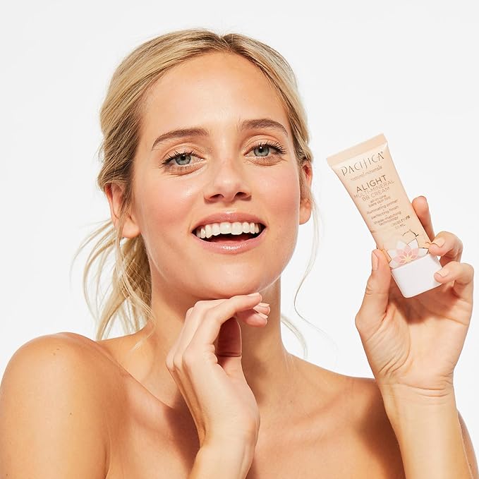 Pacifica Alight Multi-Mineral BB Cream Medium – Hydrating Tinted Moisturizer & Primer, Sheer Natural Foundation Coverage, Vegan & Cruelty-Free, 1 fl oz