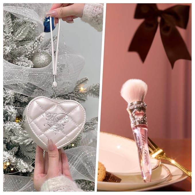 Flower Knows Cherub Bloom 11-Piece Makeup Gift Box Set,Includes Makeup Palette,Lipstick,Blush,Highlighter,Lip Gloss,Hand Mirror,Bag Charm,Brush,Box,Perfect Anniversary Valentine Birthday Make Up Gift