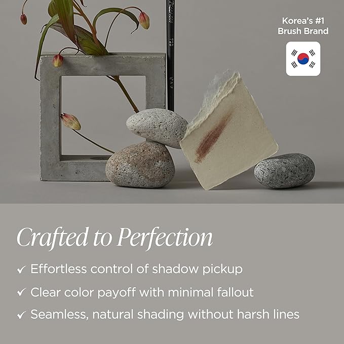 Piccasso 722 Angled Eyeliner Brush – Thin Flat Eyeliner Brush for Precise Eye Makeup, Ideal Eyeliner Tool for Liquid Eyeliner, Gel, and Powder – Professional Eyeshadow and Facial Brush