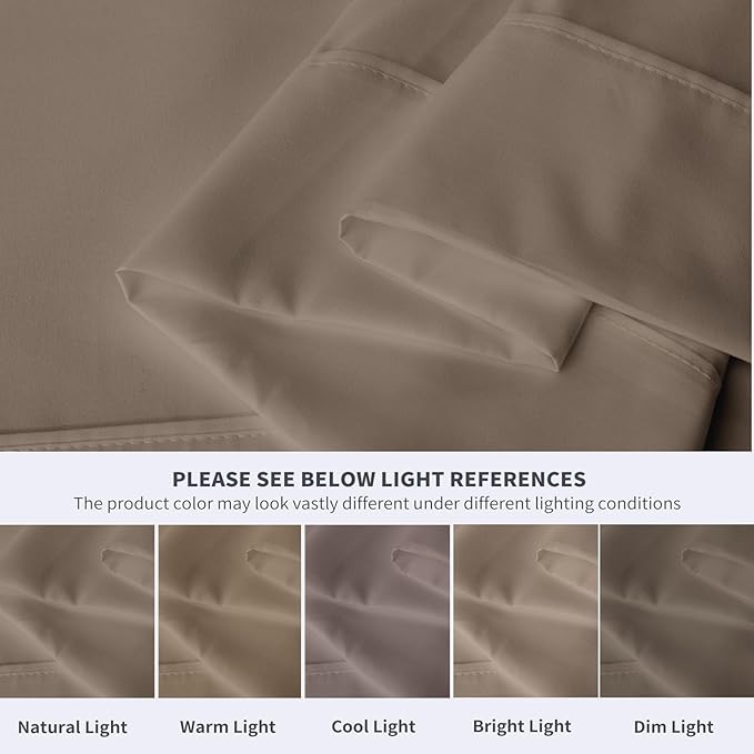 Maple&Stone Twin Flat Sheet 6 Pack,Premium Soft & Breathable,Brushed Microfiber Fabric,Anti-Shrinkage & Non-Fading,Bulk Flat Sheets Only Twin Size (Brown)