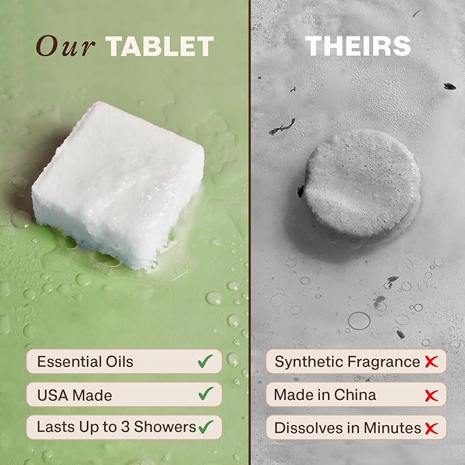 Lavender Shower Steamers Aromatherapy – USA Made with Bergamot Essential Oil, Valentines Day Gifts for Her, Large Shower Tablets for Women & Men, Stress Relief & Relaxing Calming Pamper Gifts