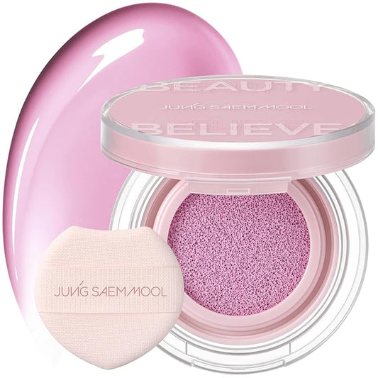 JUNG SAEM MOOL Artist Cushion Blush | Easy to Blend with Puff, Buildable Liquid Blush for Cheeks with a Dewy & Natural Finish, Korean Makeup (Bubbly Pink)