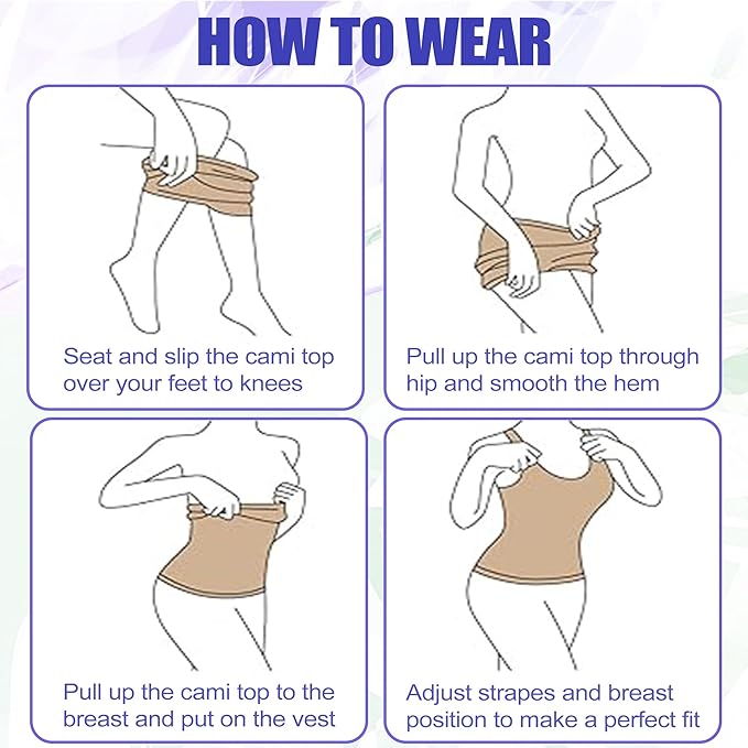 Shapewear Tank Tops for Women,Tummy Waist Control Shaper Cami Seamless Compression Top Slimming Body Shaper Camisole