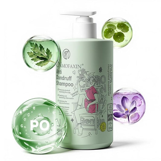 CNMOFAXIN Anti Dandruff Shampoo - Scalp Deep Cleansing, Excess Sebum Care, Natural Ingredients - For Women & Men, Soothes Itchy, Dry Scalp, 16.8 fl.oz