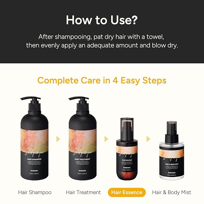 2-in-1 Korean Hair Perfume Oil & Serum with Morrocan Argan Oil & 12 Amino Acids for Dry, Damaged, Glass Hair Shine & Frizz-Control – Paraben & Alcohol-Free – Sweet Fresh Pear – 100ml / 3.38 fl oz