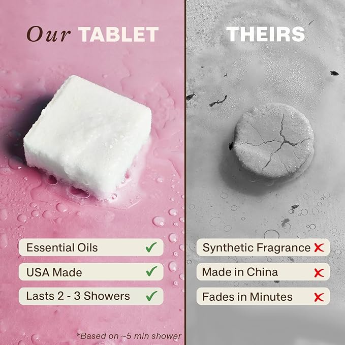 Shower Steamers Aromatherapy - USA Made with Natural Ingredients & Lavender Oil, Valentines Day Gifts, Large Shower Bombs for Stress Relief, Relaxing Spa Gifts for Women & Men, Luxury New Mom Gifts