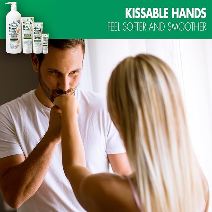 Miracle Hand Repair Cream for Dry Cracked Hands 1 oz Best Healing Hand Cream with 60% Aloe Vera - Non-Greasy Moisturizer for Working Hands - Fast Absorbing Lotion for Extremely Dry Skin (3-Pack)
