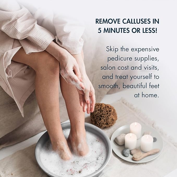 Double Pumice Pack, Bundle Includes Mint Scented Callus Remover, 2 Pumice Stones for Feet, and 4 Pairs of Gloves, Salon Grade Foot Care, Home Manicure and Pedicure Kit