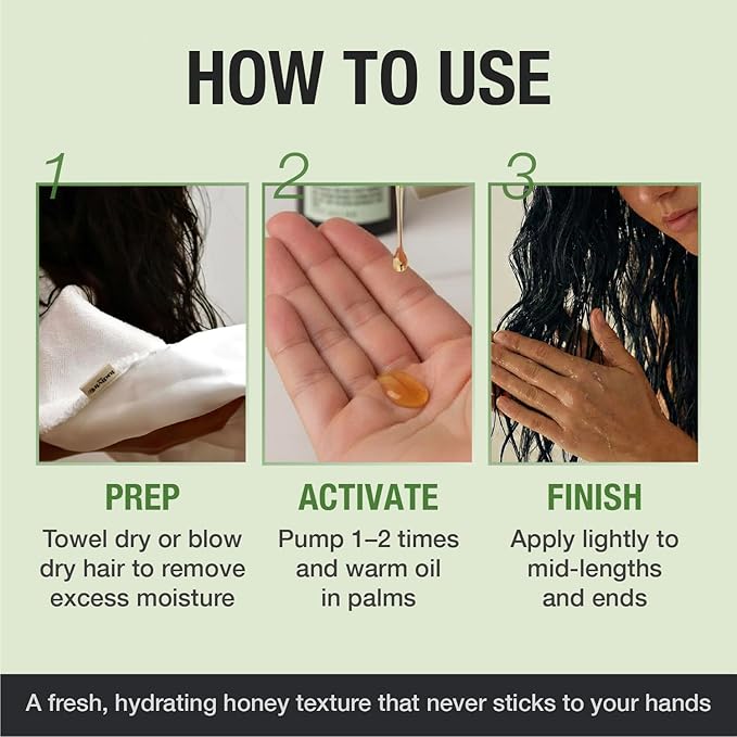 JUST AS I AM Hair Oil (2.02 oz) – Argan Oil & Honey Extract Shine Care for Lightweight Gloss and Smooth Hair Finish