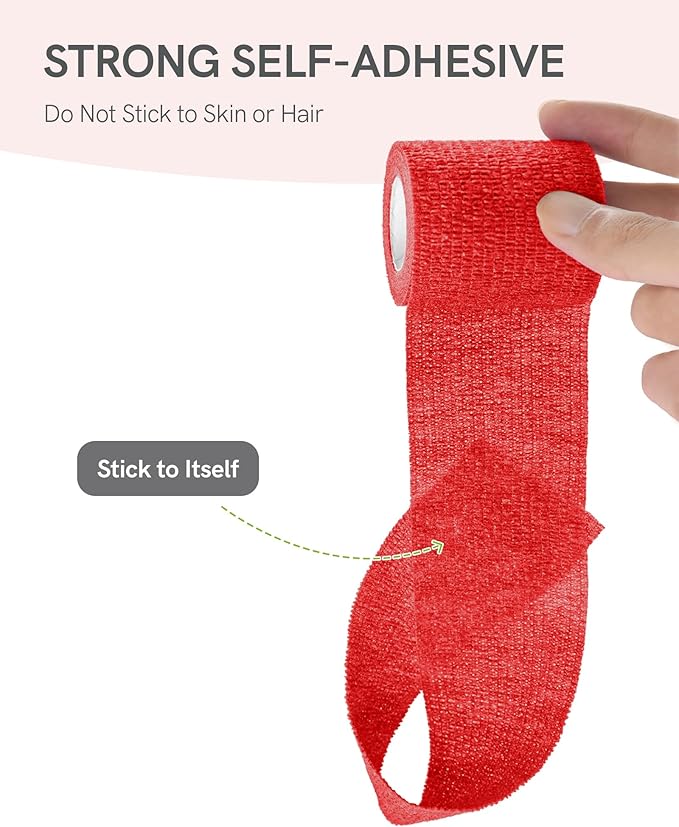 FriCARE Self Adhesive Bandage Wrap, Medical Tape in First Aid Kit, Cohesive Bandages for Wounds Sport Vet, 2 inches X 5 Yards 6 Rolls, Mystic Twilight