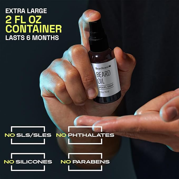 Beardbrand Beard Oil for Men with Jojoba & Vitamin E – Softens Stubble, Conditions Skin & Promotes Beard Growth | Teakwood, Rosemary, & Citrus Scent | 2 fl oz