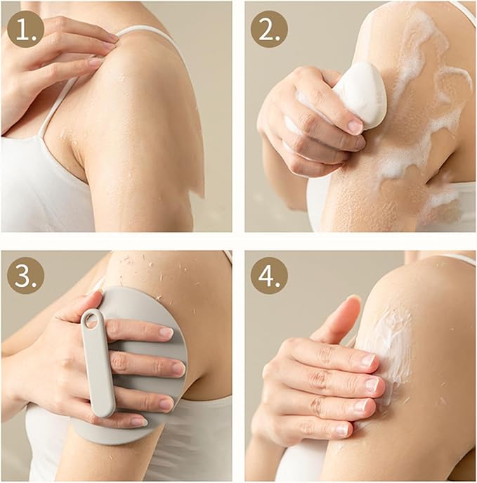 Bath Tool - Mild Dermal Purifying Smooth Touch Washing Accessory Relaxing Clean Routine Support Designed Bathroom Dorm Hotel Travel | Women Men Adults Teens Elderly