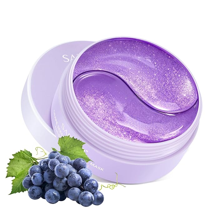 LAVONE Eye Mask - 30 Pairs Grape Seeds Under Eye Patches Skin Care Products - Eye Masks Skincare for Dark Circles and Puffiness, Reduce Wrinkles, Eye Bags and Fine Lines, for Women and Man